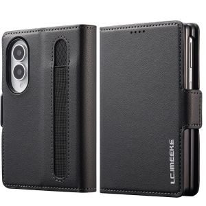 szhaiyu | Premium Leather Phone Case for Samsung Galaxy Z Fold 8 7 6 5 Fold8 Ultra Fold7 with Pen Slot Wallet Flip Stand Protection Cover
