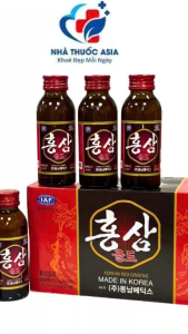 Korean Red Ginseng Made in Korea hộp 10 chai Nước hồng sâm  bổ sung dưỡng chất nâng sức khỏe người cao tuổi.