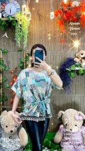 Atasan Blouse Wanita 0911 detail keterangan ada digambar import kualitas import 230gram