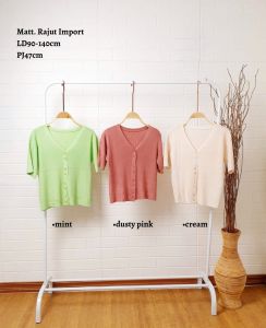 PD 8175 -1 Button Knitted Top Grosir 54 rajut premium import tebal
