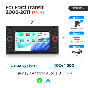MEKEDE 7 Linux System Wireless CarPlay Car Radio Multimedia Player For Ford Focus 2 Mondeo S C Max Kuga Fiesta Fusion WIFI BT