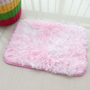 VIKAMA Long-Haired Bathroom Floor Mat Wool Carpet Water-Absorbing Non-Slip Bedroom Door Mat Pet Mat Home Decoration