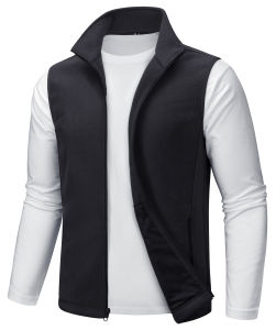 TACVASEN | TACVASEN Mens Fleece Vest Zip Up Lightweight Sleeveless Jacket Warm Polar Fleece Outerwear with Pockets Casual Golf Hiking Vest