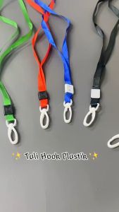 Tali Id Card Nylon Hook Plastik / Tali Name Tag Nylon Hook Plastik ( CM - NYLKP ) 20 PCS