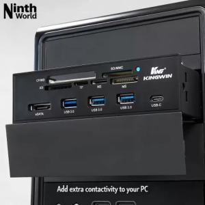 5.25 Inch PC Computer Front Panel All-in-1 Multifunction Card Reader With 3ports USB3.0 USB 3.1 ESATA Support CF Card