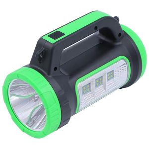 Welcomehome Solar LED Flashlight USB Rechargeable 2 Modes Portable Emergency Light Super Bright Multi-functional Portable Flashlight