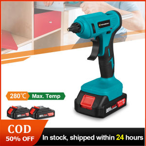 💥สต๊อกกรุงเทพ💥ปืนกาวร้อน เครื่องกาวร้อนละลายไร้สาย100W 280 °C แบบพกพาชาร์จได้พร้อมเครื่องมือซ่อมแซม DIY กาวแท่ง11มม. 10ชิ้นสำหรับแบตเตอรี่ Makita 18V