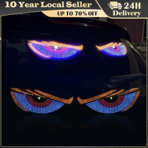 Devil Eyes Light For Car Window Flexible LED Display Screen Panel Demon Dynamic Big Eye Lights For Windshield Cool Led Windshield Display Animation Flashing Demon Eyes for Front and Rear Windshield Dynamic Lights for Motor Vehicle