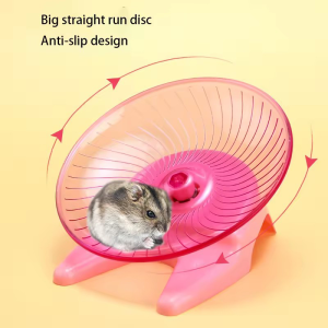 Hamster Silent Running Wheel Disc With Stand Small Pet Exercise Toy For Golden Bear Guinea Pig Treadmill Anti-Noise Pet Sports