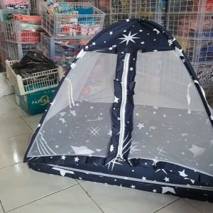 KASUR BAYI TENDA KELAMBU / KASUR BAYI KELAMBU SET BANTAL CROWN + 2 GULING BABY | Kasur Bayi Kolam