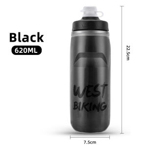 West Biking | WEST BIKING 620ml Bicycle Water Bottle 3 Layers Keep Cold&Insulated Cycling Water Bottle Leakproof Portable Squeeze Sport Kettle