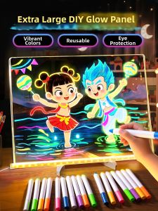 BEI JESS | Glow In The Dark DIY Erasable Double Sided Acrylic Drawing Board