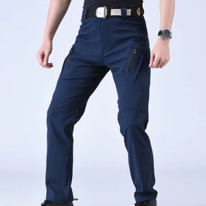 Mens Cargo Military Tactical Casual Trousers Softshell Elastic Spring Autumn Pants Hiking Camping Climbing Army Combat Running