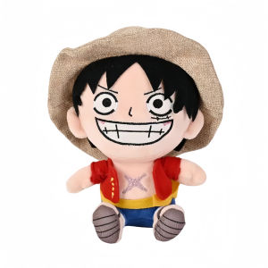 Bandai | One Piece Plush Toys Monkey D Luffy Ace Law Soft Stuffed Dolls Tony Tony Chopper Cos Sanji Sabo Buggy Birthday Gift 8/12 inches