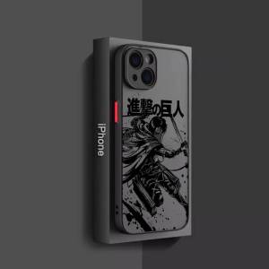 Hot Anime Attack on Titan Phone Case for iPhone 14 11 12 13 Mini Pro Max 8 7 Plus X XR XS MAX Translucent Matte Cover