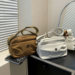 กระเป๋าสะพายข้างผ้าอ็อกซ์ฟอร์ดแบบสะพายข้างสำหรับผู้หญิง กระเป๋าทรงสี่เหลี่ยมเล็กหลายชั้น กระเป๋าสะพายข้างแบบลำลอง