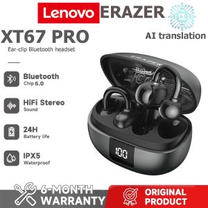 1-Year Warranty Lenovo ERAZER XT67 PRO AI Translation Headphones LED Wireless Sleep Earphones Bluetooth 5.4 AI Real-Time Translation Headphones IPX7 Waterproof In-Ear Headphones HiFi Sound Quality