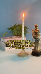 Blindfolded Fortuna statue ancient Greek Roman goddess of wealth home office store lucky decoration Prayer prayer