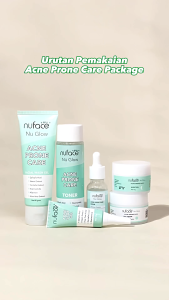 Nuface Nu Glow Acne Prone Care Series | Facial Wash Gel | Toner | Serum | Day Cream | Night Gel | Acne Spot Gel | Paket Skincare Anti Acne | Nuglow