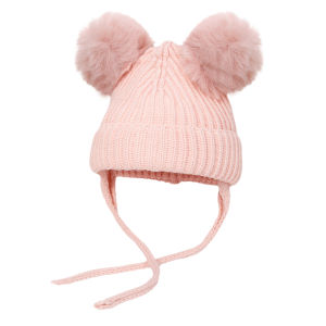 Pompom Winter Baby Hats Cute Beanies Caps Bear Ear Protection Knitted Boys Girls Headwraps Warm Kids Crochet Infant Kid Headwear