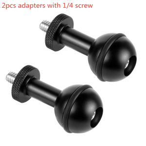 1inch Ball Head Adapter 1/4" M5 Screw Fixed Mount Underwater Diving Tray Flash Light Bracket for Gopro Insta360 OSMO 360 Holder