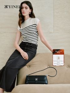 French Elegance Color-Blocked Striped Knitwear