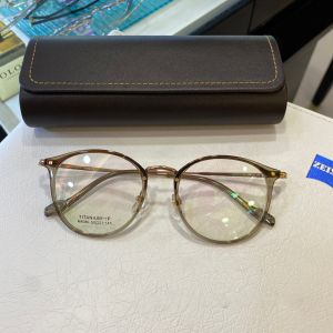 Ultra Light Pure Titanium Large Frame Glasses Pickles Green Big Face Slim Looking Female Glasses Frame for Bare Face Can Be Equipped with Myopic Anti Blue-Ray Frames