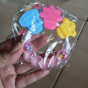 Teether Bulat Krincingan Gigitan Bayi Mainan Bunyi Lucu