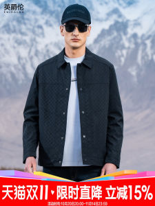 Enjeolon Autumn Winter Plaid Collar Jacket Mens Fashionable Casual Shirt Patterned Outerwear Standard Fit Long Sleeve