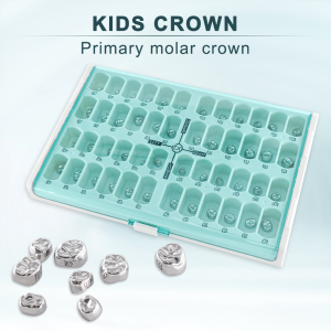 48Pcs/Box Dental Kid Crowns Preformed Metal Crown Stainless Steel Temporary Crowns Dentistry Orthodontic Material Therapy Tools