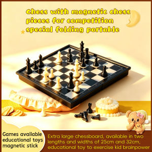 Educational toy chess for children with magnetic high-end chess board portable 25/32cm wide folding chess game special chess