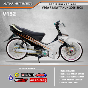 Stiker Striping Variasi Yamaha Vega R New Tahun 2006 - 2008