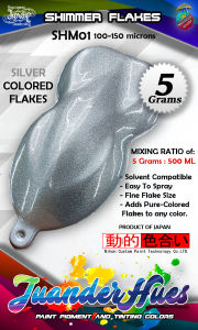 5 Grams Silver Metallic Shimmer Flakes Add-On Pigment Metal Effect SHM01 JuanderHues