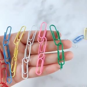 LD-A109 Paper Clip Warna Metalic Isi 80pcs Klip Kertas Warna Macaron / Klip Penjepit Aesthetic