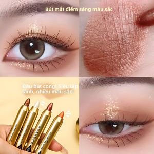 Chì Kẻ Mắt Hai Đầu Sáng Tạo Cho Người Mới Bắt Đầu Chì Kẻ Mắt Chống Thấm Nước Dạng Bột Mịn Màu Sắc Lâu Trôi