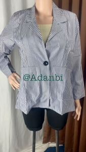 Blazer Stripe 898-80 Bahan Katun Salur Realpict LD 98 PJG 62