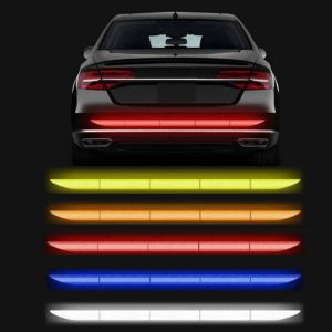 Reflective Car Sticker Tail Warning Safety Strip Tape Car Body Anti Collision Warning Reflective Strip Luminous Car Sticker Accessorie