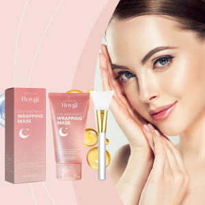 2 Gói Mặt Nạ Lột Collagen Kèm Cọ Để Phục Hồi Ban Đêm - Làm Sạch Sâu Dưỡng Ẩm Làm Sáng Chống Lão Hóa Cho Phụ Nữ Quà Tặng Ngày Lễ Phục Sinh Của Mẹ