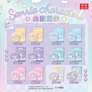 Authentic Sanrio Family Unicorn Series Tinplate Badge Bar Clow M Melody Pom Pom Purin