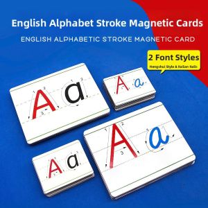 Magnetic English Letter Stroke Practice Cards