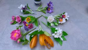 ดอกไม้ สำหรับการแต่งต้น-ปาก ดอกไม้ประดับผม ดอกไม้ประดิษฐ์ ดอกไม้ปักผม สินค้าพร้อมส่ง