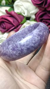 Natural Plum Blossom Tourmaline Purple bangle 55mm+ 梅花碧玺云母碧玺雪花碧玺/锂云母手镯 55mm+