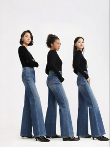 HIPPIE MISS | Hip Flared Loose Jeans for Women