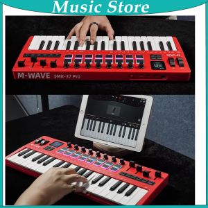 M-VAVE | Bàn Phím Điều Khiển MIDI 37 Phím M-VAVE SMK-37 PRO Với 16 Pad RGB & 8 Núm Xoay Kết Nối Không Dây Tương Thích Với Phần Mềm Hệ Thống