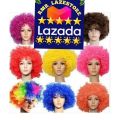 wig badut warna warni rainbow. 
