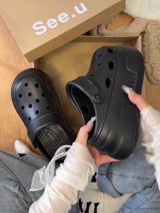 Womens Thick Bottom Sandals Spring New Fashion Match Outdoor Beach Slippers Open-Toe Slip-On Casual EVA Comfortable Shoes