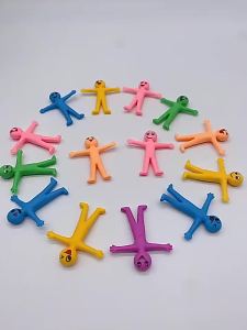 12Pcs Emoticon Doll TPR Soft Rubber Villain Stress-Relieving Toy Foldable & Stretchable Stress-Relieving Doll Pinch Sound Toy