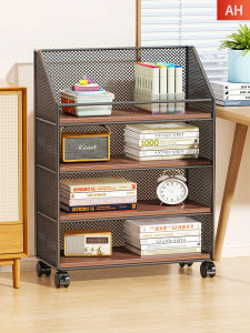 Portable Book Storage Shelf with Wheels
