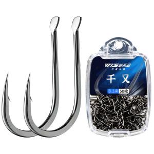 Witosen Bent Mouth Fishhook Bulk Fishing Hooks Big Game Blackfish Carp Catfish Bass Hooks for Carp Catfish Bass Fishing