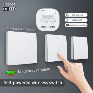 Outdoor Waterproof 1/2/3 gang Self Powered Kinetic Energy Switch No Battery Easy To Install Wireless Remote Control Switches